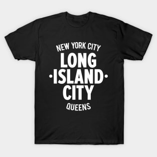 Long Island City Queens Logo - A Minimalist Tribute to Urban Charm T-Shirt